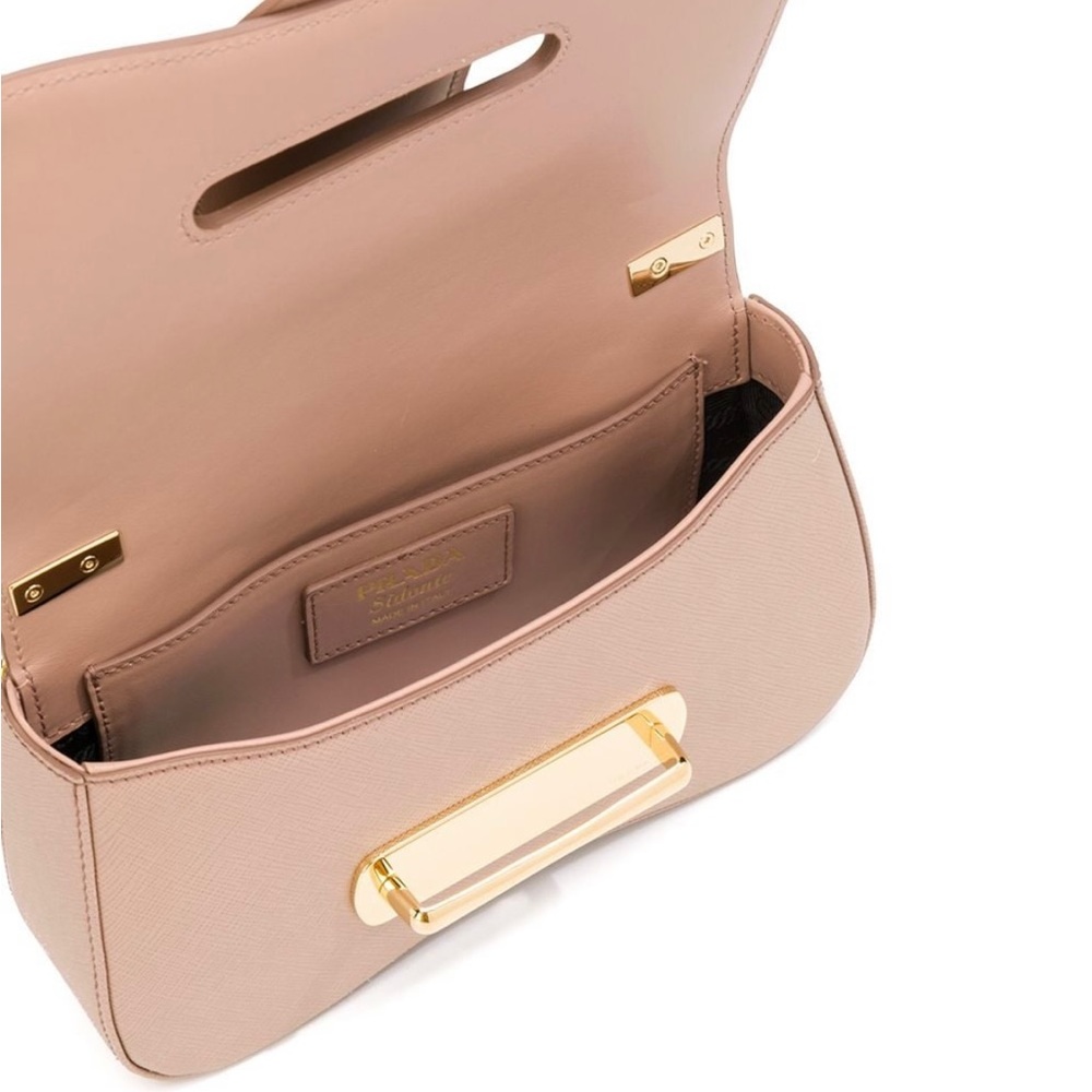 PRADA SIDONIE HANDBAG RARE FIND NUDE LEATHER - Picture 3 of 6